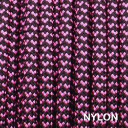 CUERDA PARACORD 550 - HEARTS BLACK AND PINK